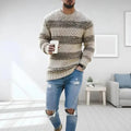 Andreas - Langærmet sweater med stribet mønster og slank