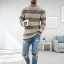 Andreas - Langærmet sweater med stribet mønster og slank