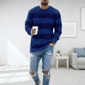 Andreas - Langærmet sweater med stribet mønster og slank