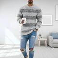 Andreas - Langærmet sweater med stribet mønster og slank