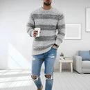Andreas - Langærmet sweater med stribet mønster og slank