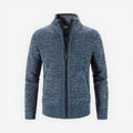 Langærmet cardigan med lynlås i slim fit