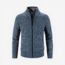 Langærmet cardigan med lynlås i slim fit