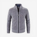 Langærmet cardigan med lynlås i slim fit