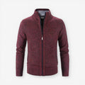 Langærmet cardigan med lynlås i slim fit