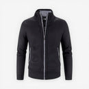Langærmet cardigan med lynlås i slim fit