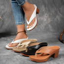 Dame open toe sandaler med blokhæle