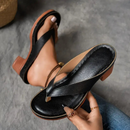 Dame open toe sandaler med blokhæle