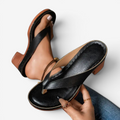 Dame open toe sandaler med blokhæle