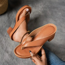 Dame open toe sandaler med blokhæle