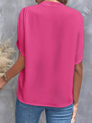 Lorelai - Dame kortærmet bluse med V-hals