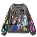 Cora langærmet sweatshirt med rund hals og løs pasform
