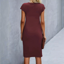 Kvindernes Twist Talje Bodycon Midi Kjole