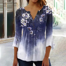 Olivia - Bluse - Blomsterprint og V-halsudskæring