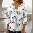 Olivia - Bluse - Blomsterprint og V-halsudskæring