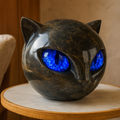 Kattehovedskulptur til elegant boligindretning