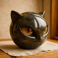 Kattehovedskulptur til elegant boligindretning
