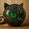 Kattehovedskulptur til elegant boligindretning