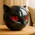Kattehovedskulptur til elegant boligindretning