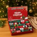 Festlig sokkeadventskalender med 24 minisokker