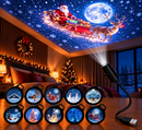 NordicGlow - USB LED juleprojektorlampe med festlige mønstre