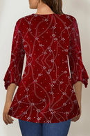 Aida - Vintage Elegance Trykt Bluse