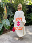 Lang cardigan til kvinder med lange ærmer