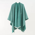 Anice poncho med wrap-model og åben front