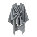 Anice poncho med wrap-model og åben front