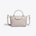 Athena - Kompakt crossbody-taske med vævet tekstur
