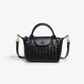Athena - Kompakt crossbody-taske med vævet tekstur