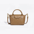 Athena - Kompakt crossbody-taske med vævet tekstur