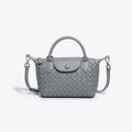 Athena - Kompakt crossbody-taske med vævet tekstur