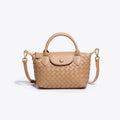 Athena - Kompakt crossbody-taske med vævet tekstur