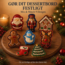 Yulemold - Mini kageform med 9 festlige designs
