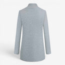 Dame Slim Fit Frakke med Notch Krave og Lange Ærmer