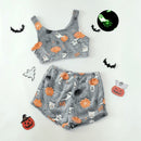 Lina - Halloween Pyjamasæt med Spøgelsesmønstre