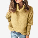 Dame langærmet turtleneck sweater
