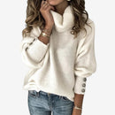 Dame langærmet turtleneck sweater