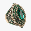 Liama – Boho vintage ring med mørkt midterstykke