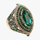Liama – Boho vintage ring med mørkt midterstykke
