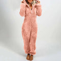 Nila teddy jumpsuit med hætte