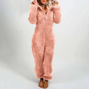Nila teddy jumpsuit med hætte