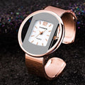 Rachel Contemporary Circle Quartz Watch med justerbar rem