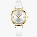 PureTime – Elegant Minimalistisk Quartz-ur med Blødt Læderrem