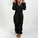 Nila teddy jumpsuit med hætte