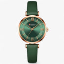 PureTime – Elegant Minimalistisk Quartz-ur med Blødt Læderrem