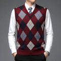 Franz - Ternede sweater med V-hals Ærmeløs design og