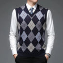 Franz - Ternede sweater med V-hals Ærmeløs design og