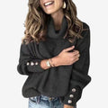 Dame langærmet turtleneck sweater